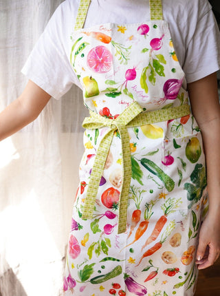 Farmer’s Market Cute Apron with Pocket for Women from Jean Choe Art & Design - Aprons