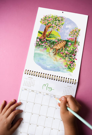 2026 Wall Calendar: Woodland Animals Monthly Calendar on Wall from Jean Choe Art & Design - Wall Calendars