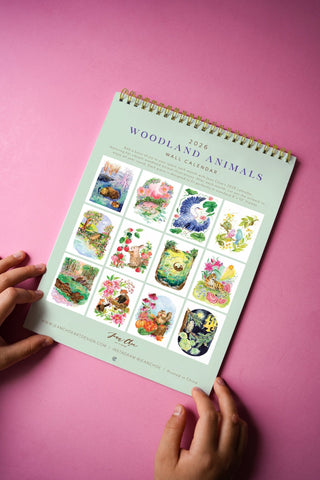 2026 Wall Calendar: Woodland Animals Monthly Calendar on Wall from Jean Choe Art & Design - Wall Calendars