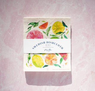 4 - Pack Swedish Dishcloth: Reusable & Compostable Kitchen Cloths from Jean Choe Art & Design - Reusable Paper Towels