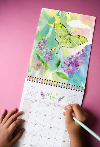 2027 Butterfly Wall Calendar (Nabi) – Watercolor Art Calendar