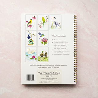 Birds Watercolor Workbook – Pre-Outlined Pages on 100% Cotton Paper