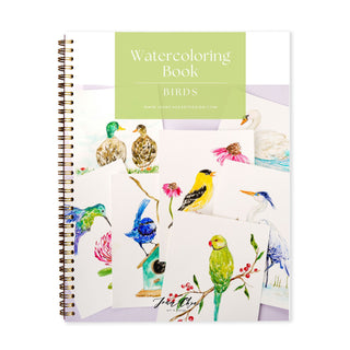 Birds Watercolor Workbook – Pre-Outlined Pages on 100% Cotton Paper