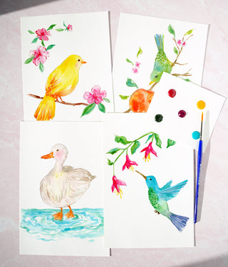 Birds Watercolor Fun Kit – All-in-One Beginner Painting Set