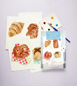 Bread & Pastry Watercolor Kit: All-in-One Beginner Painting Set