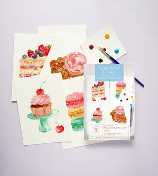 Sweet Treats Watercolor Kit – All-in-One Beginner Painting Set