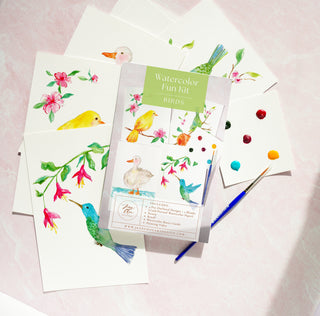 Birds Watercolor Fun Kit – All-in-One Beginner Painting Set