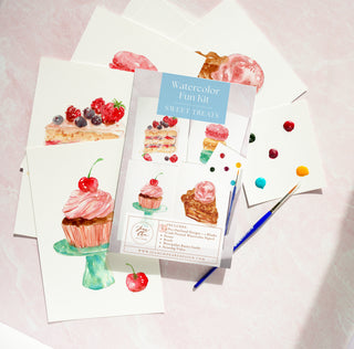 Sweet Treats Watercolor Kit – All-in-One Beginner Painting Set