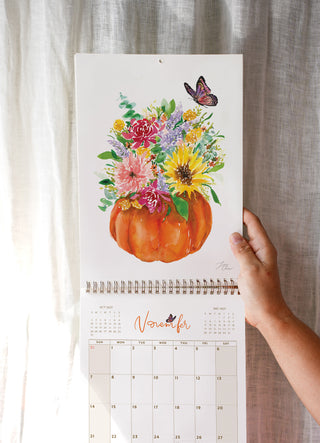 2027 Butterfly Wall Calendar (Nabi) – Watercolor Art Calendar