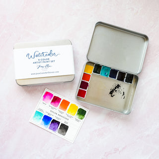 Watercolor Paint Set for Beginners, Including Brushes