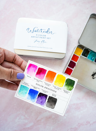 Watercolor Paint Set for Beginners, Including Brushes