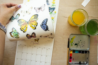 2027 Butterfly Wall Calendar (Nabi) – Watercolor Art Calendar
