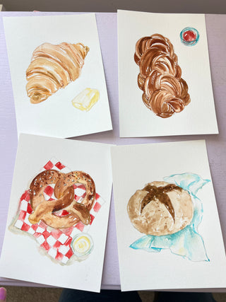 Bread & Pastry Watercolor Kit: All-in-One Beginner Painting Set