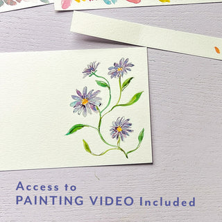 Flower Cards 2 Watercolor Fun Kit – Paint-Your-Own Greeting Cards