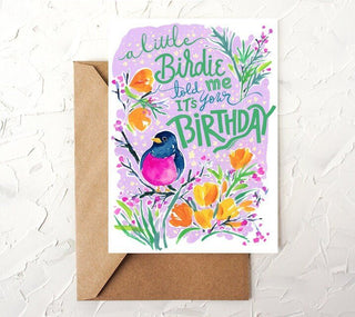 A Little Birdie Told Me Birthday Card from Jean Choe Art & Design - Other Baby