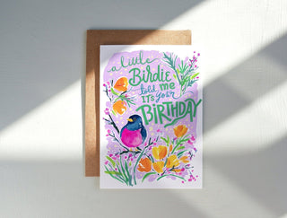A Little Birdie Told Me Birthday Card from Jean Choe Art & Design - Other Baby