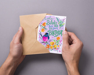 A Little Birdie Told Me Birthday Card from Jean Choe Art & Design - Other Baby