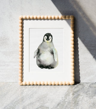 A Shy Hello (Original) with Turned Wood Frame from Jean Choe Art & Design - Watercolor