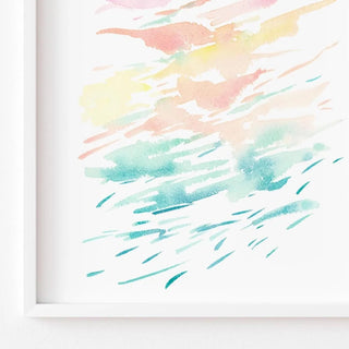 Awakening 2 Watercolor Art Print - Serene Abstract Sunrise from Jean Choe Art & Design - Giclée