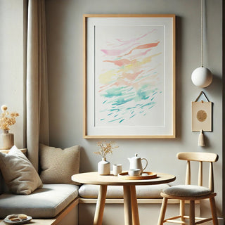 Awakening 2 Watercolor Art Print - Serene Abstract Sunrise from Jean Choe Art & Design - Giclée