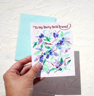 Berry Best Friend Blueberry Greeting Card from Jean Choe Art & Design - Other Baby