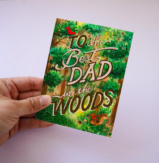 Best Dad Father’s Day Card – Outdoorsy Forest Greeting Card for Nature - Loving Dads from Jean Choe Art & Design - Other Baby