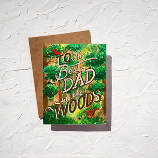 Best Dad Father’s Day Card – Outdoorsy Forest Greeting Card for Nature - Loving Dads from Jean Choe Art & Design - Other Baby