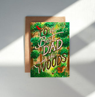 Best Dad Father’s Day Card – Outdoorsy Forest Greeting Card for Nature - Loving Dads from Jean Choe Art & Design - Other Baby