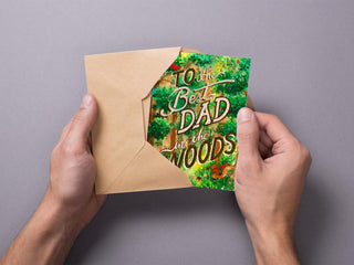 Best Dad Father’s Day Card – Outdoorsy Forest Greeting Card for Nature - Loving Dads from Jean Choe Art & Design - Other Baby