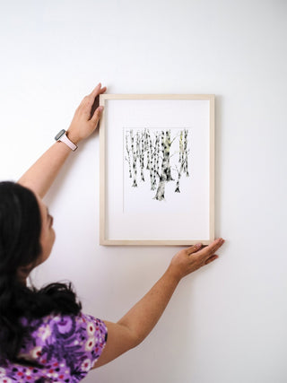 "Birch Forest 5" Art Print: Winter Birch Trees from Jean Choe Art & Design - Giclée