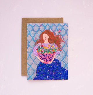 Birthday Blooms Greeting Card from Jean Choe Art & Design - Other Baby