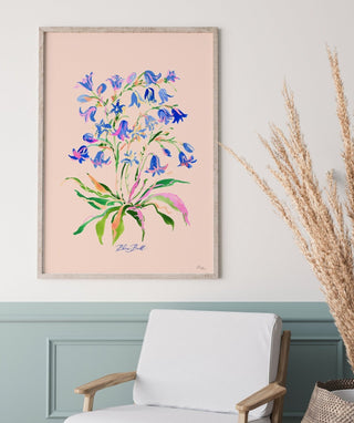 Bluebell Watercolor Art Print: Whimsical Botanical Art from Jean Choe Art & Design - Giclée