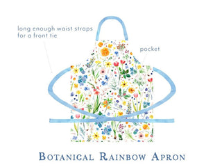 Botanical Rainbow Floral Apron with Pocket. from Jean Choe Art & Design - Aprons