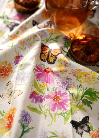 Butterfly Garden Kitchen Gift Set: 1 Tea Towel & 2 Swedish Dishcloths from Jean Choe Art & Design - Kitchen & Tea Towels