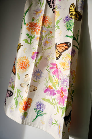 Butterfly Garden Kitchen Gift Set: 1 Tea Towel & 2 Swedish Dishcloths from Jean Choe Art & Design - Kitchen & Tea Towels