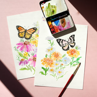 Butterfly Garden: Watercolor Workshop with Jean from Jean Choe Art & Design - 