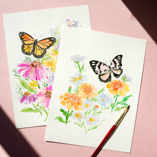 Butterfly Garden: Watercolor Workshop with Jean from Jean Choe Art & Design - 