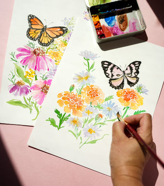 Butterfly Garden: Watercolor Workshop with Jean from Jean Choe Art & Design - 