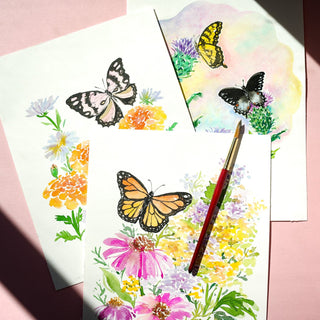 Butterfly Garden: Watercolor Workshop with Jean from Jean Choe Art & Design - 