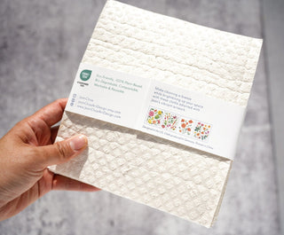 California Poppy Swedish Dishcloth: Eco - Friendly & Reusable Kitchen Cloth from Jean Choe Art & Design