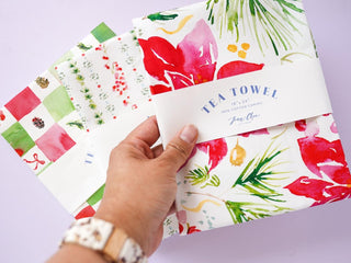 Christmas Tea Towel Set of 3: Holiday Cotton Towels for Kitchen & Baking from Jean Choe Art & Design - Kitchen & Tea Towels
