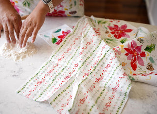 Christmas Tea Towel Set of 3: Holiday Cotton Towels for Kitchen & Baking from Jean Choe Art & Design - Kitchen & Tea Towels
