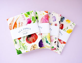 Citrus Party Tea Towel: Bright & Fresh Cotton Kitchen Towel from Jean Choe Art & Design - Kitchen & Tea Towels