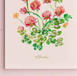 Clover Watercolor Art Print: Four Leaf Clover Fine Art from Jean Choe Art & Design - Giclée