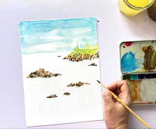Coastal Lighthouse: Watercolor Workshop with Jean from Jean Choe Art & Design - 