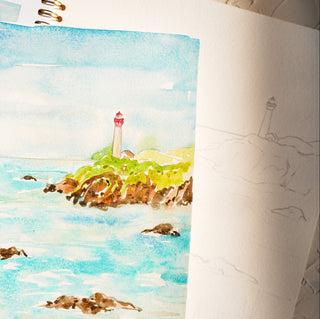 Coastal Lighthouse: Watercolor Workshop with Jean from Jean Choe Art & Design - 