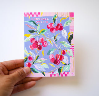 Congrats, Sweetie Cherry Greeting Card from Jean Choe Art & Design - Other Baby