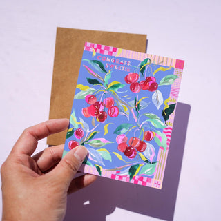 Congrats, Sweetie Cherry Greeting Card from Jean Choe Art & Design - Other Baby