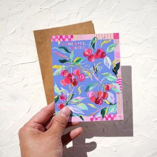Congrats, Sweetie Cherry Greeting Card from Jean Choe Art & Design - Other Baby