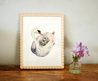 Cozy Ride (Original) with Turned Wood Frame from Jean Choe Art & Design - Watercolor